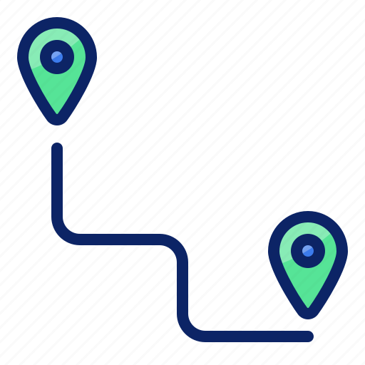 Route, location, pin, direction, navigation icon - Download on Iconfinder
