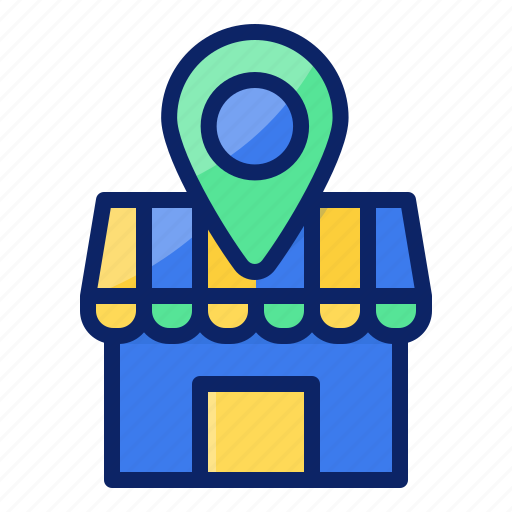 Store, location, pin, gps, building, shop, direction icon - Download on Iconfinder