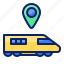 train, railway, transportation, location, pin, direction, gps 