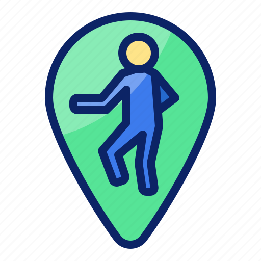Walking, people, location, pin, direction, navigation, human icon - Download on Iconfinder