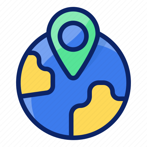 World, map, location, pin, gps, globe icon - Download on Iconfinder