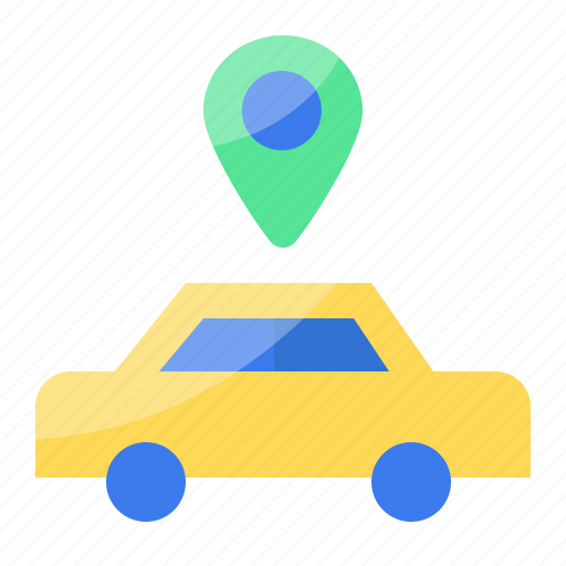Car, taxi, gps, location, pin, direction, navigation icon - Download on Iconfinder