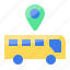 bus, transportation, location, pin, direction, navigation 