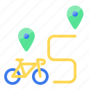 bicycle, bike, transportation, location, pin, route, gps
