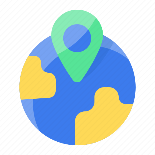Location, pin, gps, world, map, globe icon - Download on Iconfinder