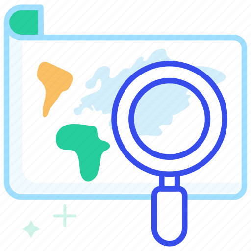 Glass, magnifying, map, search icon - Download on Iconfinder