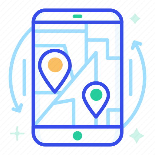 Map, mobile, navigation, phone icon - Download on Iconfinder