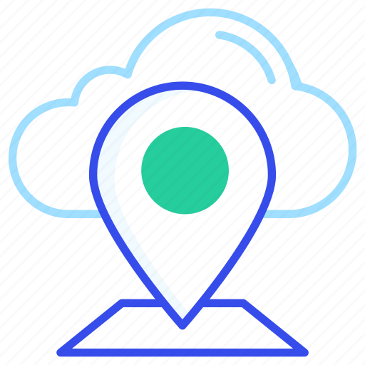 Cloud, gps, location, position icon - Download on Iconfinder