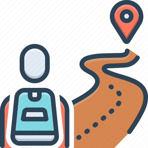 Journey, travel, passenger, traveler, hiker, iteration, wayfarer icon - Download on Iconfinder
