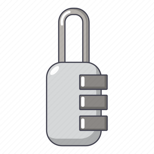Cartoon, combination, lock, object, padlock, safe, safety icon - Download on Iconfinder