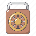 cartoon, element, lock, object, padlock, safe, safety