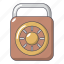 cartoon, element, lock, object, padlock, safe, safety 