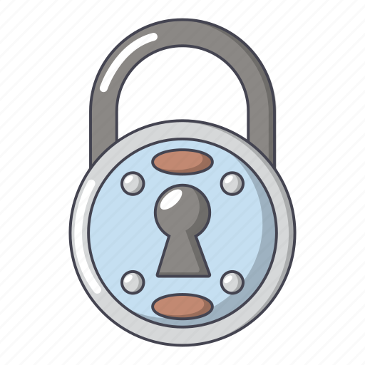 Cartoon, lock, object, padlock, privacy, safe, safety icon - Download on Iconfinder