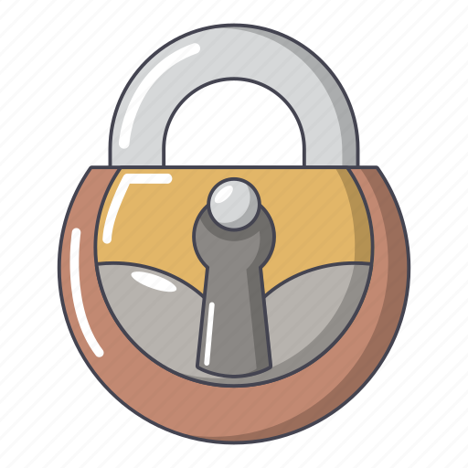 Cartoon, lock, object, padlock, safe, safety, vintage icon - Download on Iconfinder