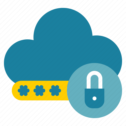 Cloud, storage, database, lock, protection, security, key icon - Download on Iconfinder