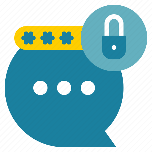 Talk, speech, lock, protection, security, key icon - Download on Iconfinder