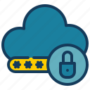 cloud, storage, database, lock, protection, security, key