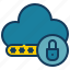 cloud, storage, database, lock, protection, security, key 