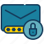 mail, envelope, message, key, lock, protection, security 