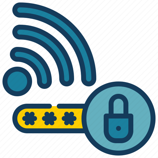 Signal, internet, lock, protection, key, security icon - Download on Iconfinder