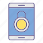 device, lock, locks, padlock, protection, security, smartphone 