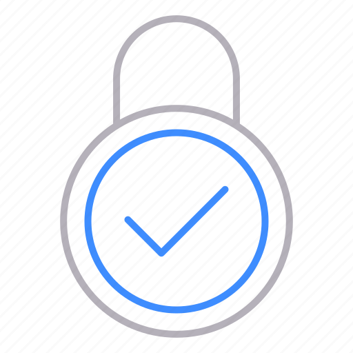 Approved, checked, locks, padlock, protection, security icon - Download on Iconfinder