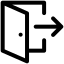 logout, log, out, account, sign out, sign, arrow, door, exit 