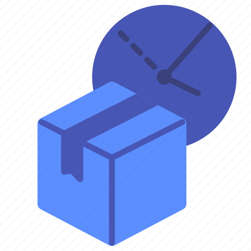 Time, box, carton, delivery, logistics, punctual, order icon - Download on Iconfinder