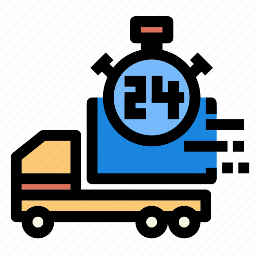 Delivery, hour, cargo, logistic, shipping, transport icon - Download on Iconfinder