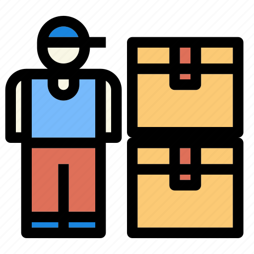 Delivery, man, cargo, logistic, transport icon - Download on Iconfinder