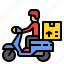 bike, delivery, motorbike, package 
