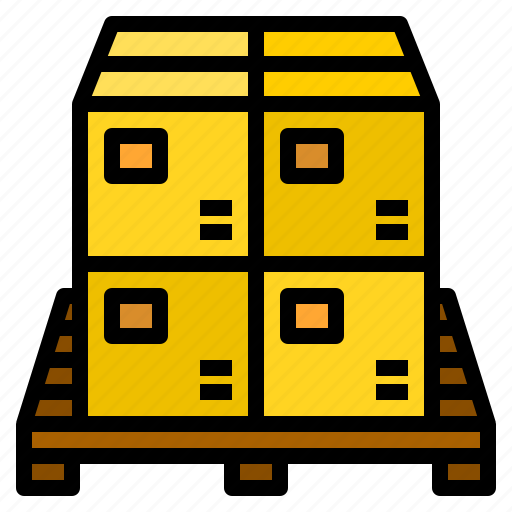 Box, delivery, logistic, pallet icon - Download on Iconfinder