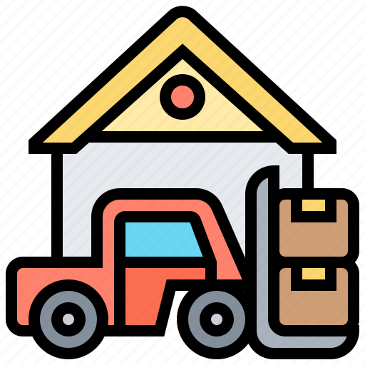 Factory, forklift, loader, truck, warehouse icon - Download on Iconfinder
