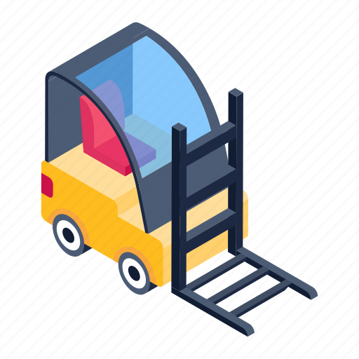 Forklift, delivery lifter, forklift truck, bendi truck, logistics icon - Download on Iconfinder