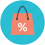 online shopping, percent sign, shopping, shopping bag, shopping element 