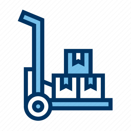 Hand truck, logistic, packages, warehouse icon - Download on Iconfinder