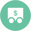 armored truck, bank transport, business vehicle, cargo, dollar delivery, dollar sign, money transport