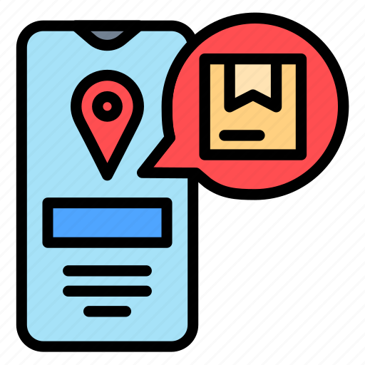 Location, logistic, mobile, package, track icon - Download on Iconfinder