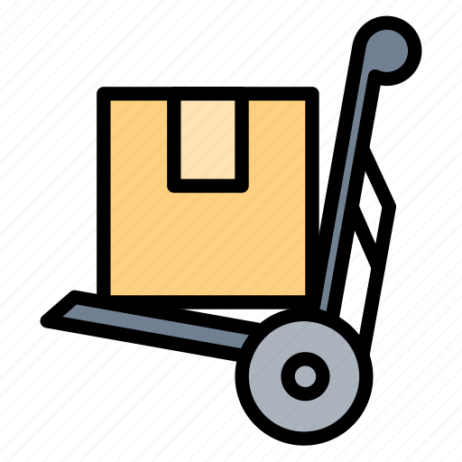 Delivery, logistic, package, shipping, trolley icon - Download on Iconfinder