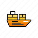 cargo ship, export, freight, port, shipping, transport, vessel
