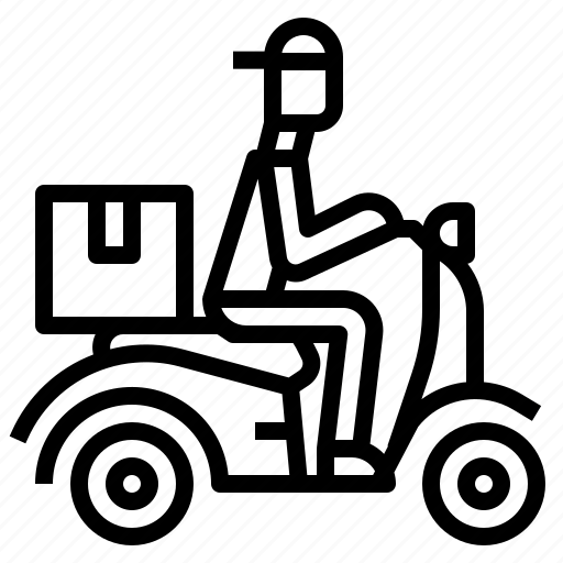 Courier, logistic, motocycle icon - Download on Iconfinder