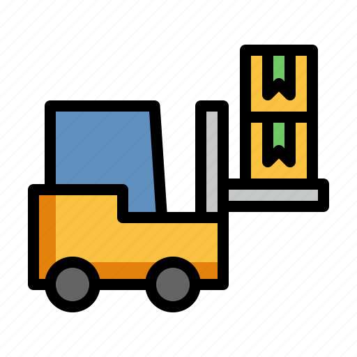 Forklift, factory, cargo, industrial, warehouse icon - Download on Iconfinder
