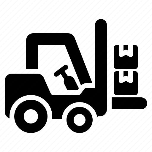 Forklift, transportation, box, package, logistics, cargo, shipping icon - Download on Iconfinder