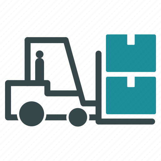 Warehouse, shipping, transportation, cargo, fork lift, forklift truck, freight icon - Download on Iconfinder