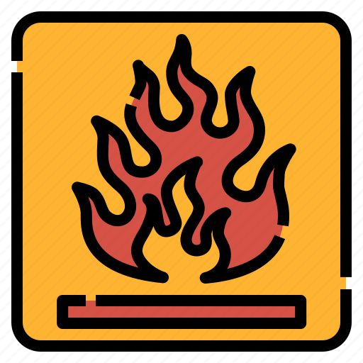 Danger, fire, flammable, logistics, package, sign icon - Download on Iconfinder