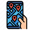 app, gps, logistics, map, navigator, phone, smart 