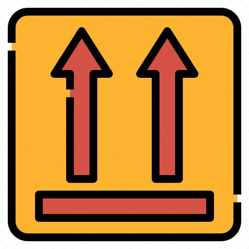 Box, logistics, package, side, sign, this, up icon - Download on Iconfinder