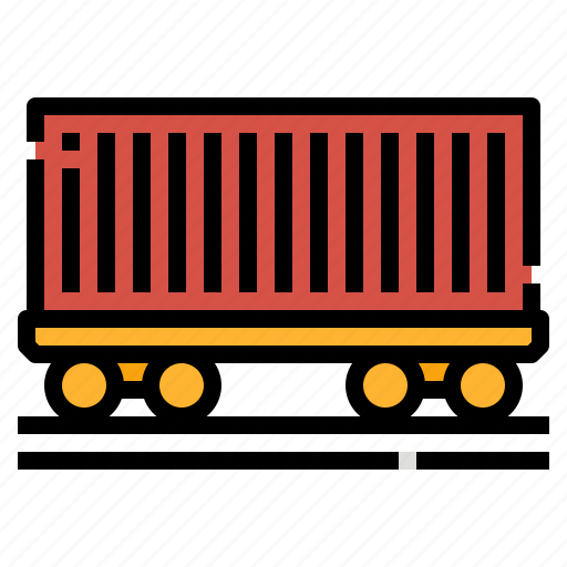 Container, freight, logistic, logistics, rail, shipping, train icon - Download on Iconfinder