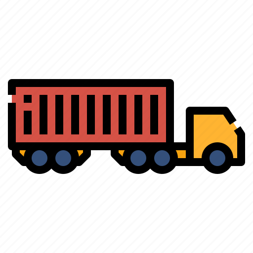 Container, delivery, logistics, shipping, transport, truck icon - Download on Iconfinder