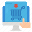 cart, computer, logistics, online, order, shopping
